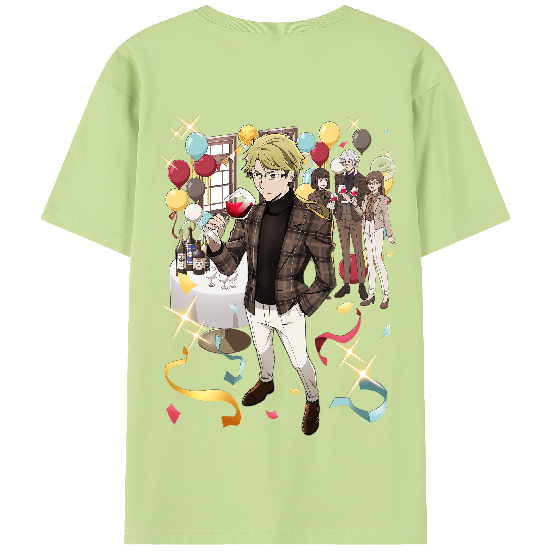 （画像用） 文豪ストレイドッグス Bungo Stray Dogs 綿100％半袖Tシャツ（背面プリント）